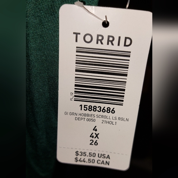 Torrid Graphic Raglan Long Sleeve Top - Picture 2 of 2